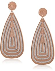 Rebecca "Infinity" Bronze Glam Film Earrings, 5"