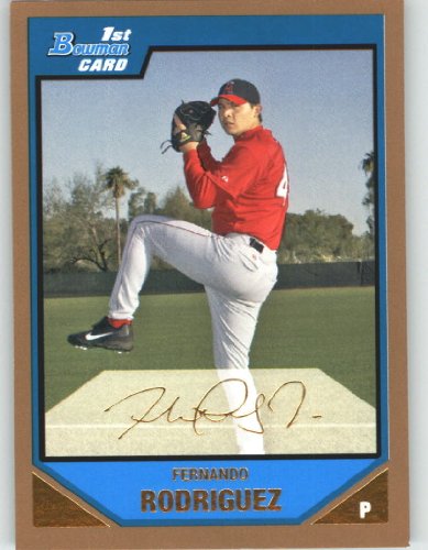 2007 Bowman Prospects Gold #BP97 Fernando Rodriguez - Los Angeles Angels (XRC - Rookie Card Parallel / Prospect Parallel) (Baseball Cards)