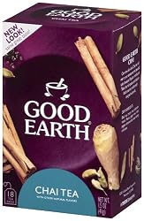 Good Earth Chai Tea, Tea Bags, 18-Count, Boxes (Pack of 6)