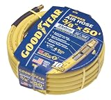 GOODYEAR 46505 3/8-Inch by 50-Feet 250 PSI Rubber Air Hose With 1/4-Inch MNPT Ends and Bend Restrictors