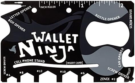 ZENDI Wallet Ninja 18 in 1 Multi-purpose Credit Card Size Pocket Multi Tool