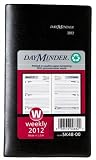 DayMinder Recycled Weekly Planner, 3 x 6 Inches, Black, 2012 (SK48-00)