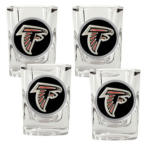 Atlanta Falcons NFL 4pc Square Shot Glass Set