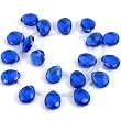 Blue Teardrop Faceted Glass Beads 15x12mm 1 Strand