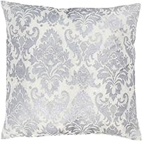 Emilie Pillow, 18x18, SILVER WHITE