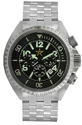 Rogue Warrior Avenger Silver Stainless Steel Band 200M Chronograph Watch