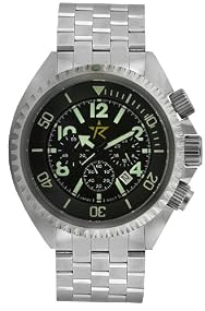 Rogue Warrior Avenger Silver Stainless Steel Band 200M Chronograph Watch