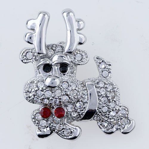 Christmas Puppy Brooches