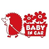 imoninn BABY in car ステッカー　【シンプル版】　No.62　花屋のハリさん　（赤色）