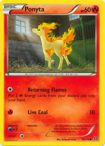 Pokemon - Ponyta (16/114) - XY Steam Siege
