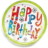 DEMDACO Silvestri Glass Fusion Happy Birthday Round Plate