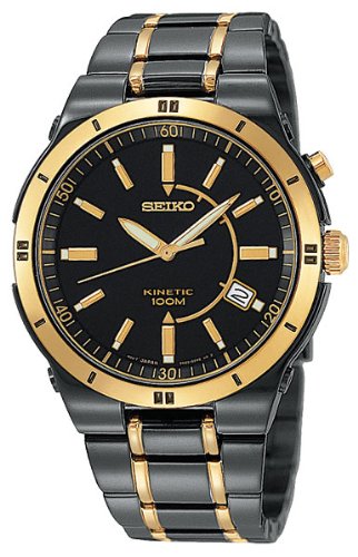 Seiko Mens SKA366 Kinetic Black Ion Watch Seiko Mens SKA366 Kinetic Black Ion Watch