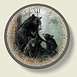 Wood wall clock Black Bear ~ code 259