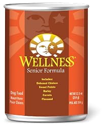 Wellness Canned Dog Food for Senior Dogs, Senior Recipe, 12-Pack of 12-1/2-Ounce Cans