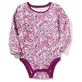 オールドネイビー OLD NAVY/ パターンワッフル-ニットボディスーツ ピンクマルチフローラル ロンパース長袖 0～3ヶ月【並行輸入】