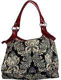 51uRXJNHv9L._SL160_ - Lionel Gardenia Womens Black Red Tote Hobo Handbag - hobo-clutch-purse