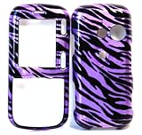 Purple with Black Zebra Stripe Lg Lx265 Rumor 2 / Vn250 Cosmos Snap on Cell ....
