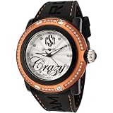 Glam Rock Women's GR60002 Miami Beach Collection Diamond Accented Black Silicone Watch