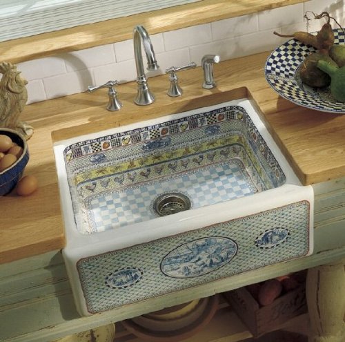 KOHLER K-14573-AG-0 Gathering Design on Alcott Undercounter Kitchen Sink, White