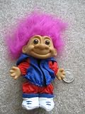 Russ Berrie Jogger Troll, with Pink Hair