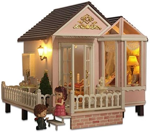 Ploy loving family dollhouse furniture- Miniature dollhouse accessories, wooden dollhouse kit ,mansion dollhouse with led lights creative assembling toys, +Sweet Conventions A012 by Ploy