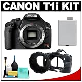 Canon EOS Rebel T1i 15.1MP Digital SLR Camera (Black) with LP-E5 + Camera Armor + Cleaning Kit
