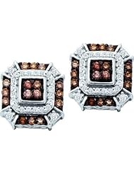 0.48CTW COGNAC DIAMOND LADIES FASHION EARRINGS