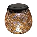 Smart Solar Glass Mosaic Lalar Tealight - Amber