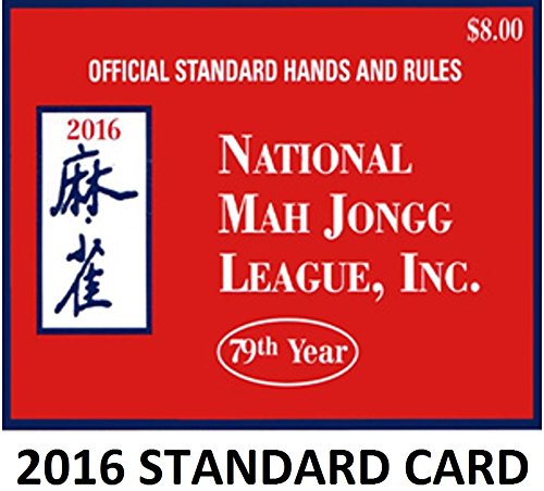 National Mah Jongg League Standard Size Scorecard 2016
