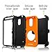 Galaxy S5 Case, BENTOBEN Hybrid Built-in Rotating Kickstand Belt Swivel Clip Holster Shockproof Heavy Duty Rugged Silicone Protective Case for Samsung Galaxy S5/SV (G900), Orange
