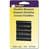 ProMag Flexible Round Magnets, 0.5-Inch, 50-Pack