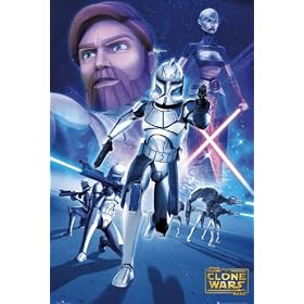 Star Wars Poster~ The Clone Wars~ Rare Poster!!~ Approx 24