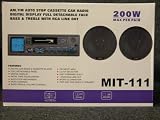JDLX MIT-111 AM/FM/ AUTO STOP CASSETTE w/PAIR OF 6.5 SPEAKERS
