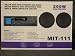 JDLX MIT-111 AM/FM/ AUTO STOP CASSETTE w/PAIR OF 6.5" SPEAKERS