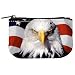 Mini Coin Purse of Bald Eagle with U.S. American Flag