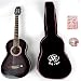 Musical Instruments : SX GRC1K CBK Gypsy Rose Black Acoustic Guitar Package