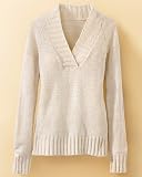 Chenille V-neck sweater