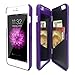 iPhone 6/6S Wallet Mirror Case for Girl -Bidear (TM) Creative Mirror Design with 3 Card Holder Slot Protective Hard Case for Apple iPhone 6 & iPhone 6S -4.7 Inch (Purple)