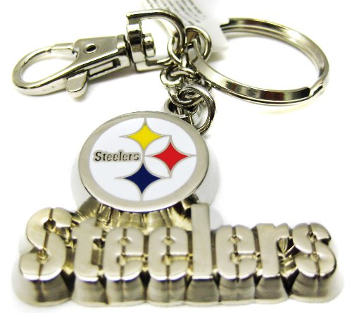 Silver Metal Pittsburgh Steelers Keychain