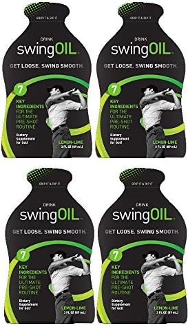 swingOIL Sports Drink For Golf - 4 Pack of Lemon-Lime
