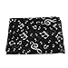 Fashion Lady Women Girl Music Note Printed Chiffon Scarf Shawl Muffler Black Hot