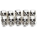 AROCCOM&reg; 10pcs Approx Tibet Silver Skull Spacer Beads---Great DIY Accessories for Necklace, Bracelets and Earrings Making