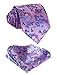 SetSense Men's Floral Paisley Jacquard Woven Tie Necktie Set