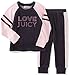 Juicy Couture Girls' Athletic Long Sleeve Top and Pant Set