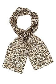 Classic Collection Pure Silk Lightweight Animal Print Scarf
