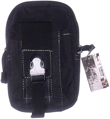 Compact Multi-Purpose Tactical MOLLE EDC Utility Gadget Pouch Tools Waist Bag Pack (Black)