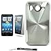 Premium Metallic Silver Design Cover / Snap On Crystal Protective Hard Chrome Case for HTC Inspire 4G Android Cell Phone ( AT&T ) * Includes Mirror Screen Protector Guard.