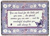 Daughter Appreciation Floral Afghan Throw Blanket 40 x 50