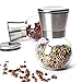 ICICLE Stainless Steel & Glass Salt and Pepper Grinder Set - Manual Salt and Pepper Shakers - Salt & Pepper Mill Pair with Adjustable Coarseness（2 Sets）