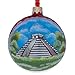 BestPysanky Mayan Pyramid, Mexico Glass Ball Christmas Ornament 3.25 Inches